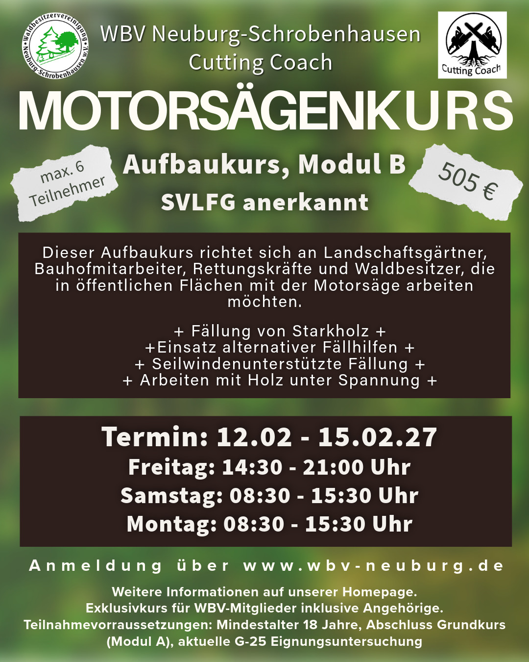 Motorsaegenkurs Aufbaukurs 27